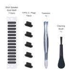 iPhone Speaker Dustproof Protector Stickers, Speaker Mesh Anti Dust Adhesive  Brush & Tweezer for iPhone 14 13, 12, 11, X, 8, 7, Plus, Pro, Max