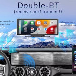 RoadMap World's First *Dual BlueTooth With Car Logo* Portable Wireless Carplay/Android Auto Display - 10.26" HD IPS Touch Screen, Mobile Mirroring, Play Video files (For Buick)