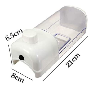 LUCBEI Single Head Soap Dispenser, 500ml, White/Clear