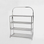 IN-HOUSE SHOE RACKS STORAGE BENCHES HALLWAY WROUGHT IRON SHOE CABINET STAINLESS STEEL SIMPLE MULTI-LAYER HOUSEHOLD DUST-PROOF SHOE RACK