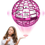Lightweight Rechargeable And Portable Flynova Pro Coolest Flying Ball For Kids, Pink 10.4x10.2x10.2cm