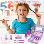 Kids Makeup kit for Girl, Washable Makeup Set Toy with Cosmetic Case