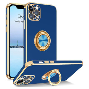 Case  Cover with 360° Ring Holder, Shock Absorption, Camera Protection