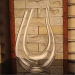 1.5L Clear Wine Decanter Lead Free Crystal Glass Hand Blown in an 6-character Shape Design