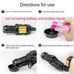 Kids Bubble Machine Toy 10 Holes Bubble Gun with Colorful Lights and Thousands of Bubbles Automatic Portable Bubble