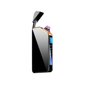 Electric Flameless Lighter Dual Arc Rechargable � USB - Dual Arc Lighter (Black)