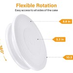 11 Inch Rotating Cake Turntable, Turns Smoothly Revolving Cake Stand Cake Decorating Kit Display Stand Baking Tools Accessories Supplies