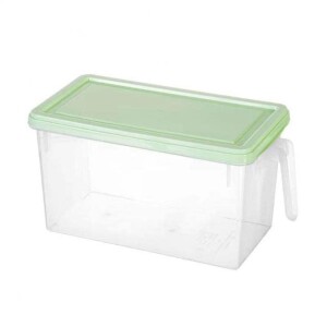 Plastic Food Storage Container with Lid and Handle,Food Storage Organizer Box Fresh Box for Kitchen Refrigerator Fridge Desk Cabinet Food Storage