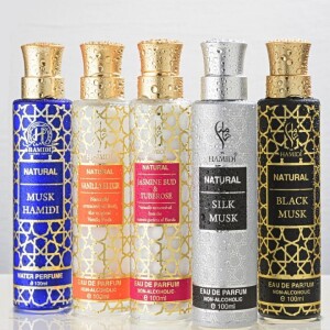 Non Alcoholic Luxury Oriental Natural Water Perfumes 100ml Unisex � Perfumes Gift Set � (Pack of 5)