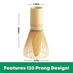 Matcha Whisk Set -Handcrafted Golden Bamboo Matcha Whisk, Traditional Matcha Whisk Made from Durable and Sustainable Golden Bamboo for Matcha Tea Preparation