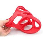 PLASTIFIC Pancake Molds Silicone Baking Mould Egg Maker Pancake Flipper Egg Ring Nonstick Silicone Round Egg Rings (Red 7 Holes)
