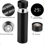 Temperature water bottle 500ml, Tea Infuser Bottle Thermoses, Travel Mug with Smart LCD Touch Screen, Keep Hot Or Cold