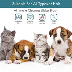  3PCS Pet Self-Cleaning Grooming Brush Kit,Cat Grooming Kit,Dog Brush Comb,For Cats and Dogs With All Hair Types + Free Pet Nail Clippers and Free Kit