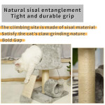  Small Cat Tree Cat House,Cat Condo with Sisal Scratching Posts,Plush Perch,Cat Tower Furniture,Kitten Play House,Cat Bed,Kitty Activity Center (Grey)