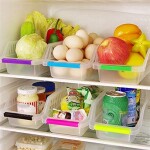 5 pcs Kitchen Refrigerator Storage Rack Box Vegetable Fruit Organizer Container Basket Creative Drawer Fresh Spacer Sort Tool (Color : Color)