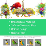  3 pcs Bird Chewing Toys,Colorful Foraging Shredder Toy,Parrot Cage Shredder Toy,Paper Silk Grass Gnawing ToyParakeet,Cockatiel,Parrots,Conure,African Grey Parrot