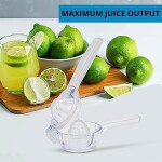 Premium Quality Lemon Squeezer with Peeler- Lime Juice Press, Manual Press Citrus Juicer with Non-Slip Grip Effortless Hand Juicer Perfect for J