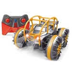 2.4GHZ Remote Control Amphibious Beetle Car Toys, 5CH with 360 Rotation and 4WD Inflatable Wheel Stunt RC Car for Kids and Adults
