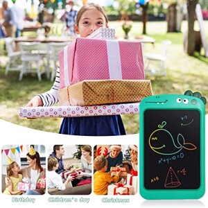 Kids LCD Writing Pad, 10.5 Inch Kids Drawing Pad, Erasable Reusable Toddler Writing Pad with Color Screen Drawing Pad for Boys Girls 3 4 5 6 Years Old (blue)