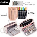 Large Capacity Colored Canvas Storage Pouch Marker Pen Pencil Case Simple Stationery Bag Holder
