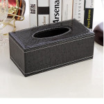 Tissue Box Holder, PU Leather Tissue Holder Organizer, Tissue Box Cover Holder Decorative Organizer for Tabletop Bathroom