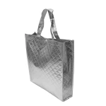Rosymoment Gift Bag, Shopping Bag With Handle bag 32x41x10cm, Color Silver
