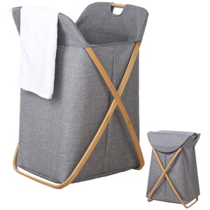 Laundry Hamper with Lid,Fabric Laundry Basket Clothe Sorter Bin,Foldable Waterproof Moisture-proof Laundry Basket