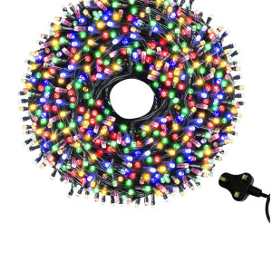 Multicolor LED String Lights Black Wire Plug-in 30mtr 300 LEDs String Home Decorative LED Strip for Christmas EID Ramadan