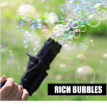 Kids Bubble Machine Toy 10 Holes Bubble Gun with Colorful Lights and Thousands of Bubbles Automatic Portable Bubble