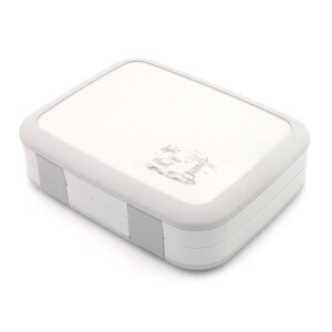 Bento Box,Bento Box Kids Lunch Box, Lunch Box Containers for Toddler/Adults, 800ml-5 Compartments with Utensils,Grey