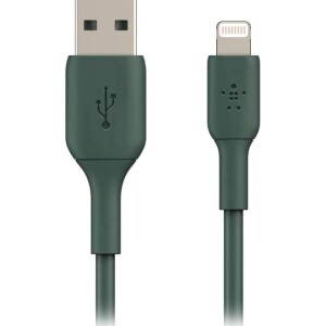 Boost Lightning To USB-A Data Sync Charging Cable Midnight Green