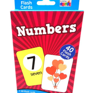 40-Piece Colourful Numbers Learning Flash Cards Set 14 x 8.5cm