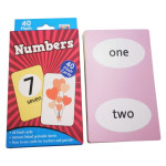 40-Piece Colourful Numbers Learning Flash Cards Set 14 x 8.5cm