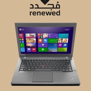 Renewed - Lenovo ThinkPad with 14-Inch Display/Core i5 Processor/16 GB RAM/256 GB SSD T450 English Black