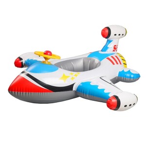 Inflatable Aircraft Swimming Ring Seat Floating Children Kids Safety Beach Toy 100x110x50cm