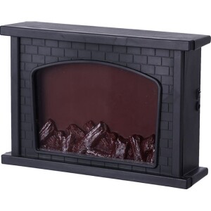 Simulated  Fire  Lantern Artificial LED Fireplace black 34x9.5x22cm