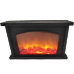 Simulated  Fire  Lantern Artificial LED Fireplace black 34x9.5x22cm