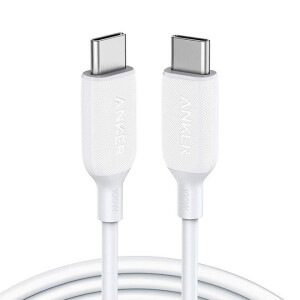 PowerLine III USB-C to USB-C 2.0 Cable USB C to USB C Cable 100W White