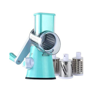 Manual Tabletop Drum Cheese Grater, 3 In 1 Rotary Shredder Slicer Grinder For Cucumber Nut Potato Carrot Cheese, Vegetable Salad Shooter,Assorted Colo