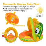 Baby Swimming Ring Inflatable,Kids Toddler Infant Swimming Float Pool Floaties Pool Ring with Seat for 1-6 Year Old Baby