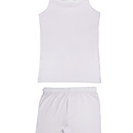 3 - Pieces Cotton Camisole and Short underwear Girls set white
