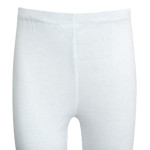3- Pieces Full Length Pants Inner Girls Leggings With Elasticized Waistband Cotton White