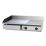 Electric Griddle Commercial Counter Top Stainless Steel Hot Plate Kitchen Grill Fried Pans Burger Bacon Egg Fryer