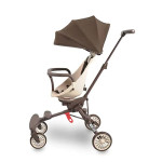Baobaohao V7 2-way stroller folds compactly for babies to travel and play - Brown