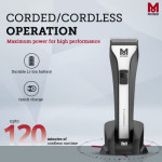 MOSER 1877-0150, CHROM2STYLE Professional cord/cordless hair clipper, Grey, Sma