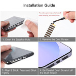 iPhone Speaker Dustproof Protector Stickers Adhesive  Phone Port Cleaning Brush & Tweezer for iPhone 14 13, 12, 11, X, 8, 7, Plus, Pro, Max