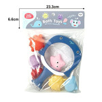 Bath Net with 6 Cute Animals - Assorted Color - PVC Packing