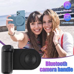 3 In 1 Camera Holder Grip Type-C Charging, Magnetic Camera Handle Bluetooth Bracket, Smart Phone Selfie Grip for Selfie Lovers (Purple)