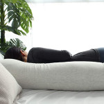 Decorem U-Shape Full Body Pregnancy Pillow for Pregnant Women (Light Gray, Detachable)