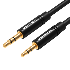 3.5mm Male to 2.5mm Male Audio Cable 1.5M Black Metal Type